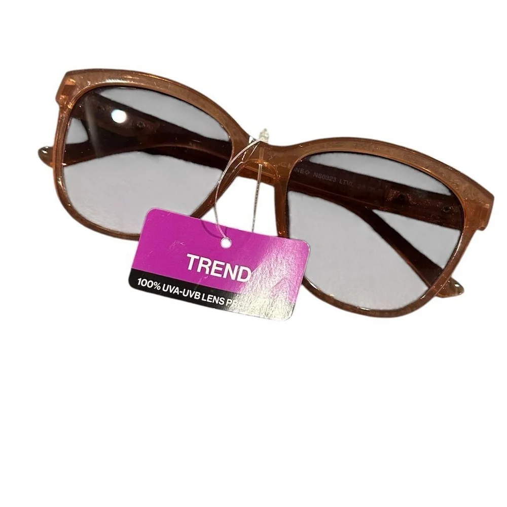 Trend Sunglasses Women's Round Pink Gold Accents UV400